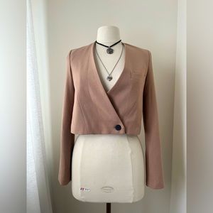 Oak + Fort Cropped Blazer (XS)
